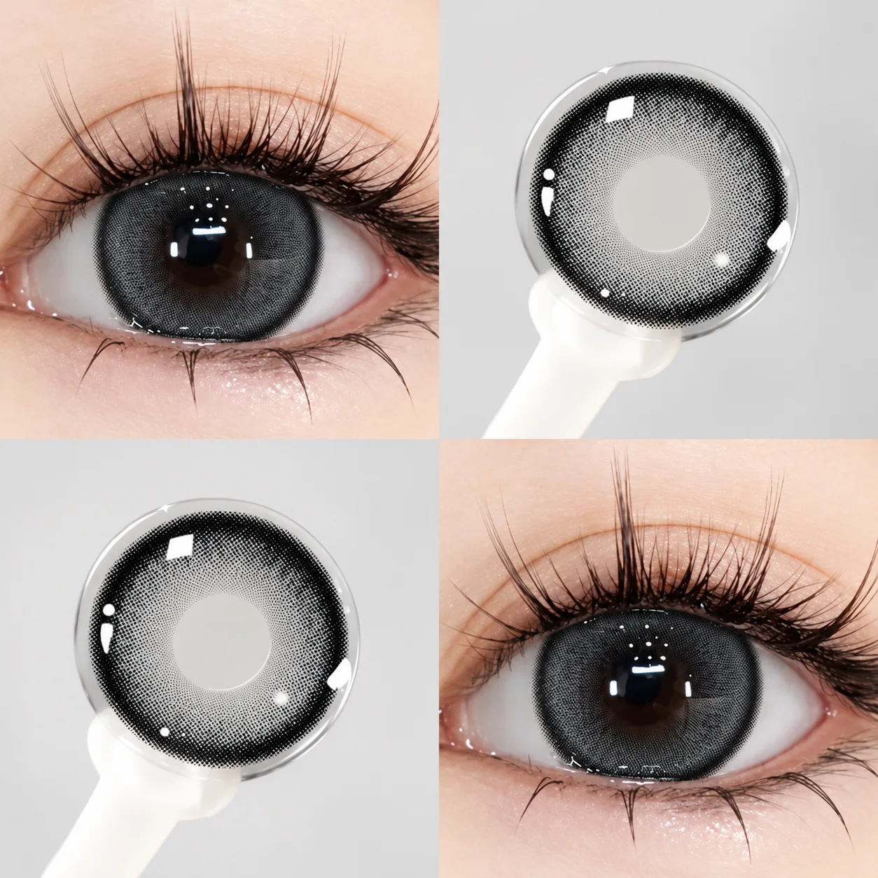Lensora Studio Lovely Black Daily Colored Contact Lenses Black Daily colored contact lenses 3