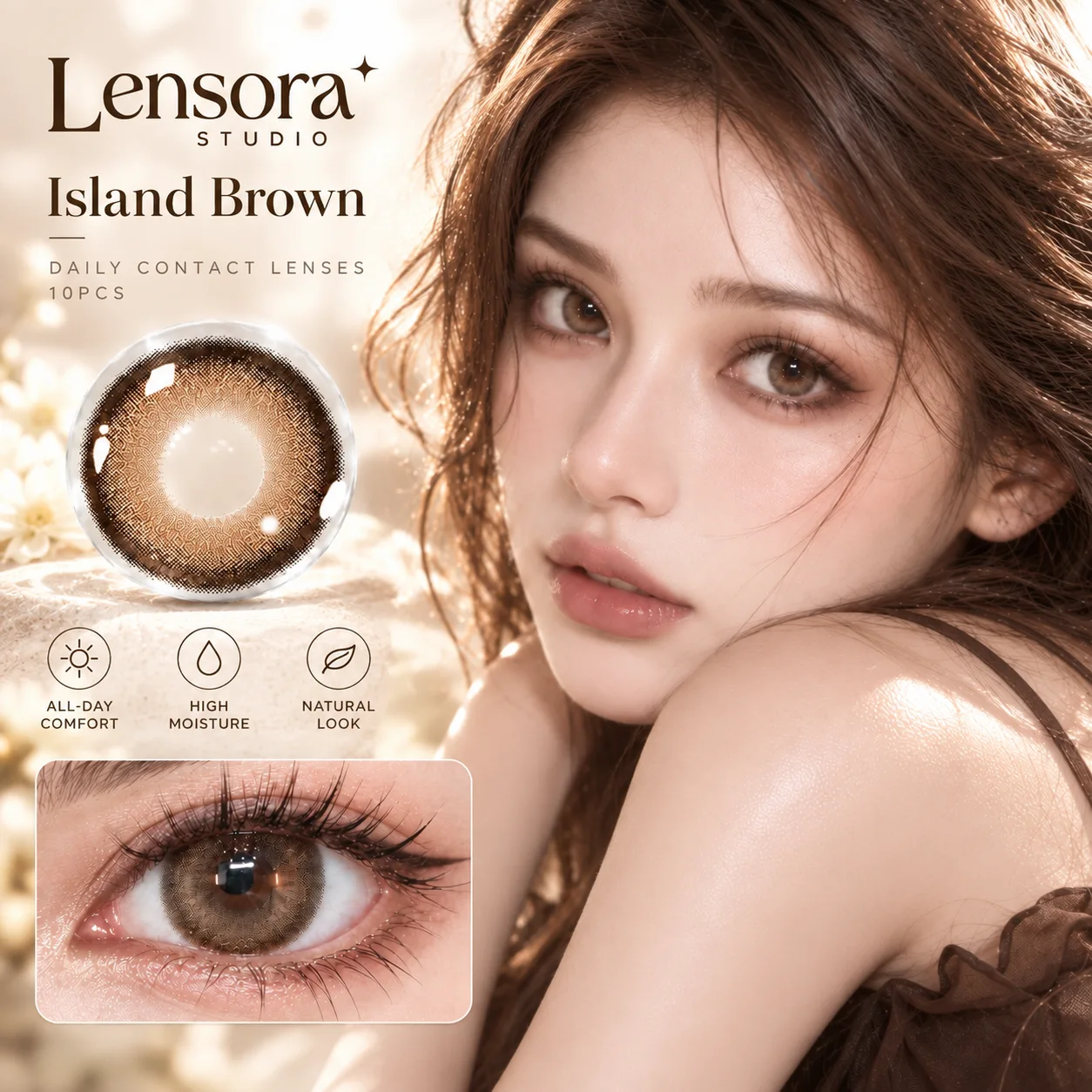 NOVA EYE Flipped Brown Brown Half-Yearly colored contact lenses