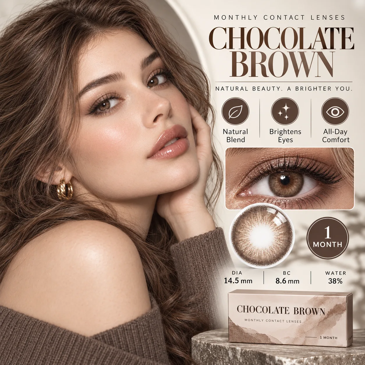 Aurea Dollydream Hazel Monthly Colored Contact Lenses Hazel Monthly colored contact lenses