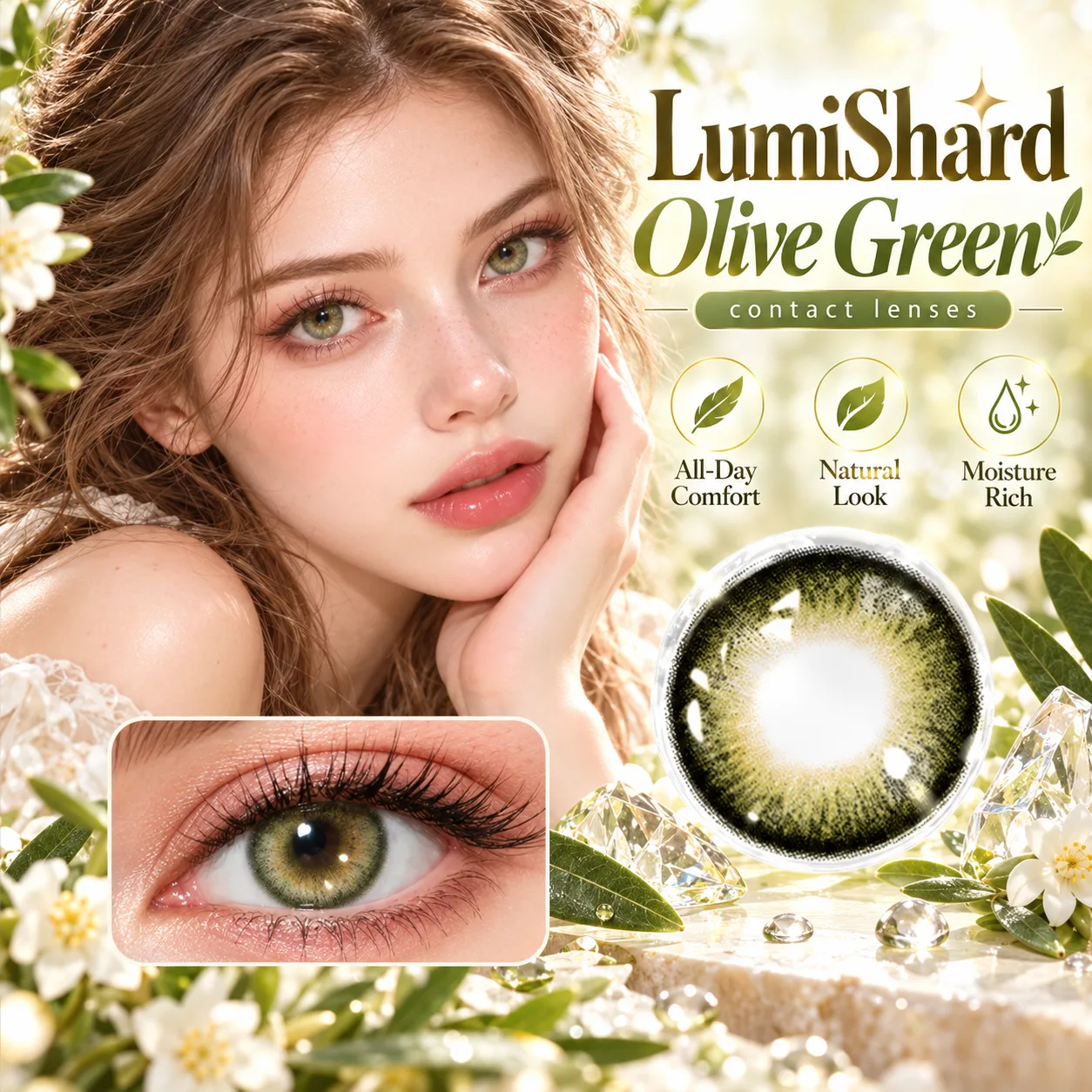 NOVA EYE After School Green Daily Colored Contact Lenses Blue Daily colored contact lenses