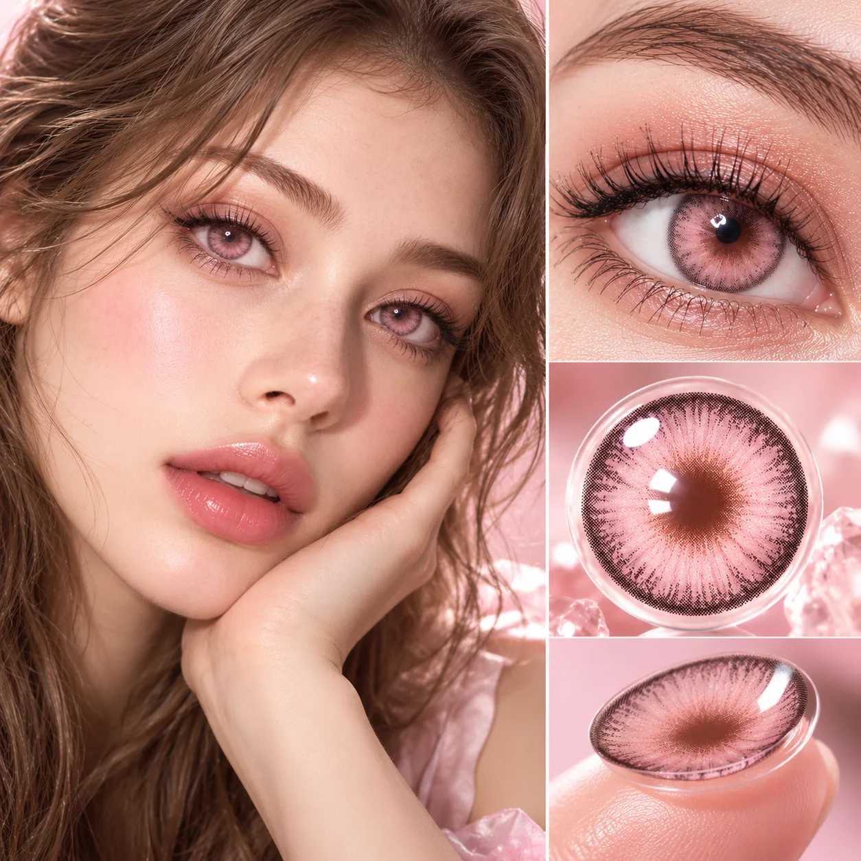 ClearDay Air Pink Daily Colored Contact Lenses Pink Daily colored contact lenses