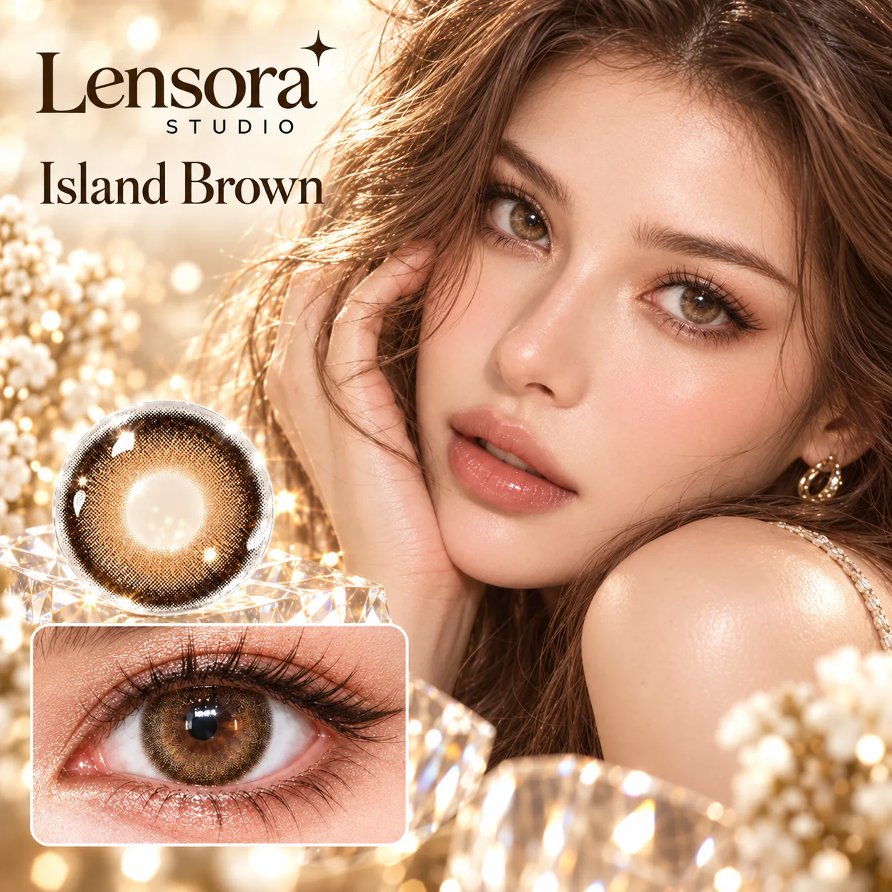 Aurea Halo Series Half-Yearly Disposable Contact Lenses Brown Daily colored contact lenses