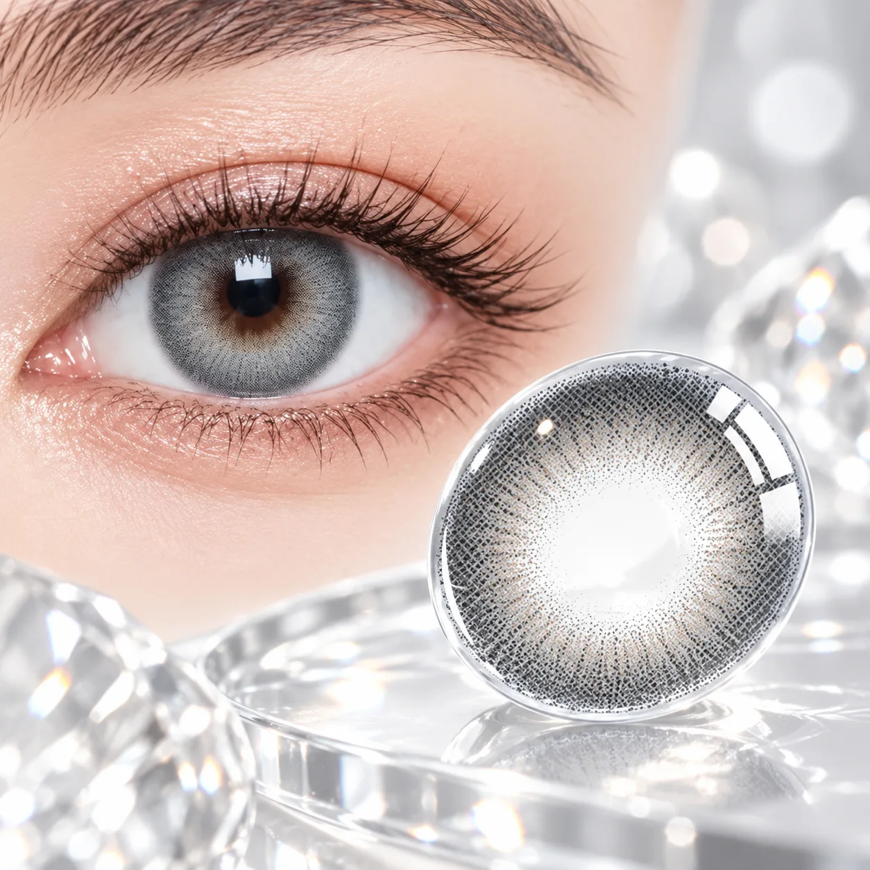 Lensora Studio Air Grey Monthly Colored Contact Lenses Grey Monthly colored contact lenses 3