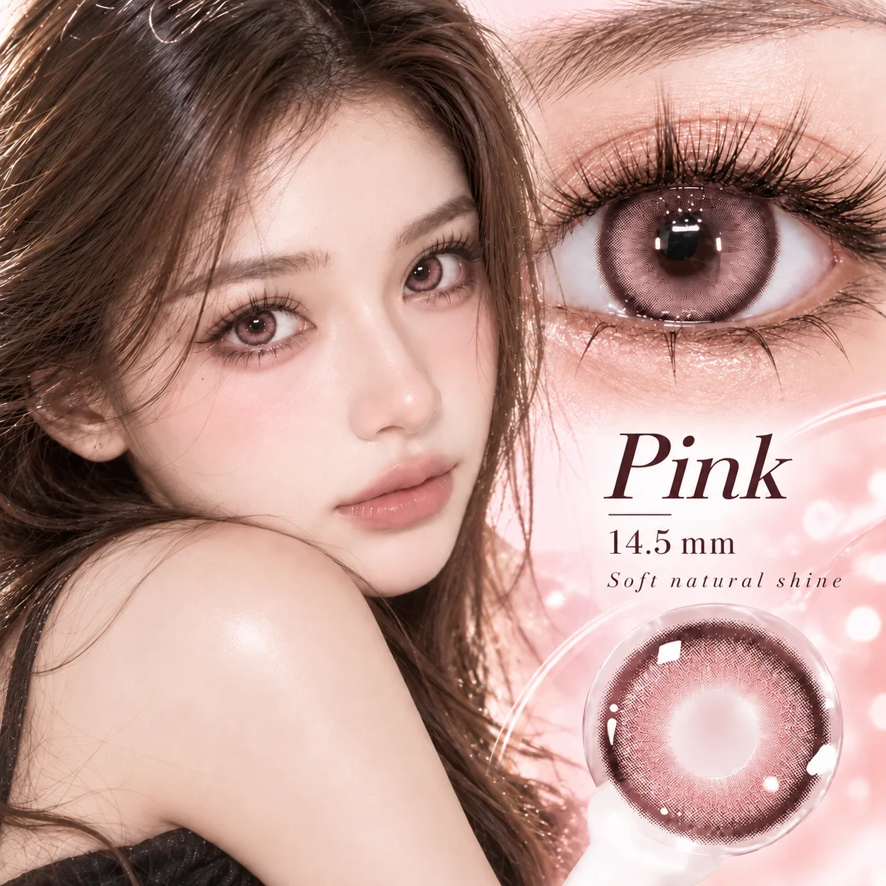NOVA EYE Flipped Pink Daily Colored Contact Lenses Pink Daily colored contact lenses 2