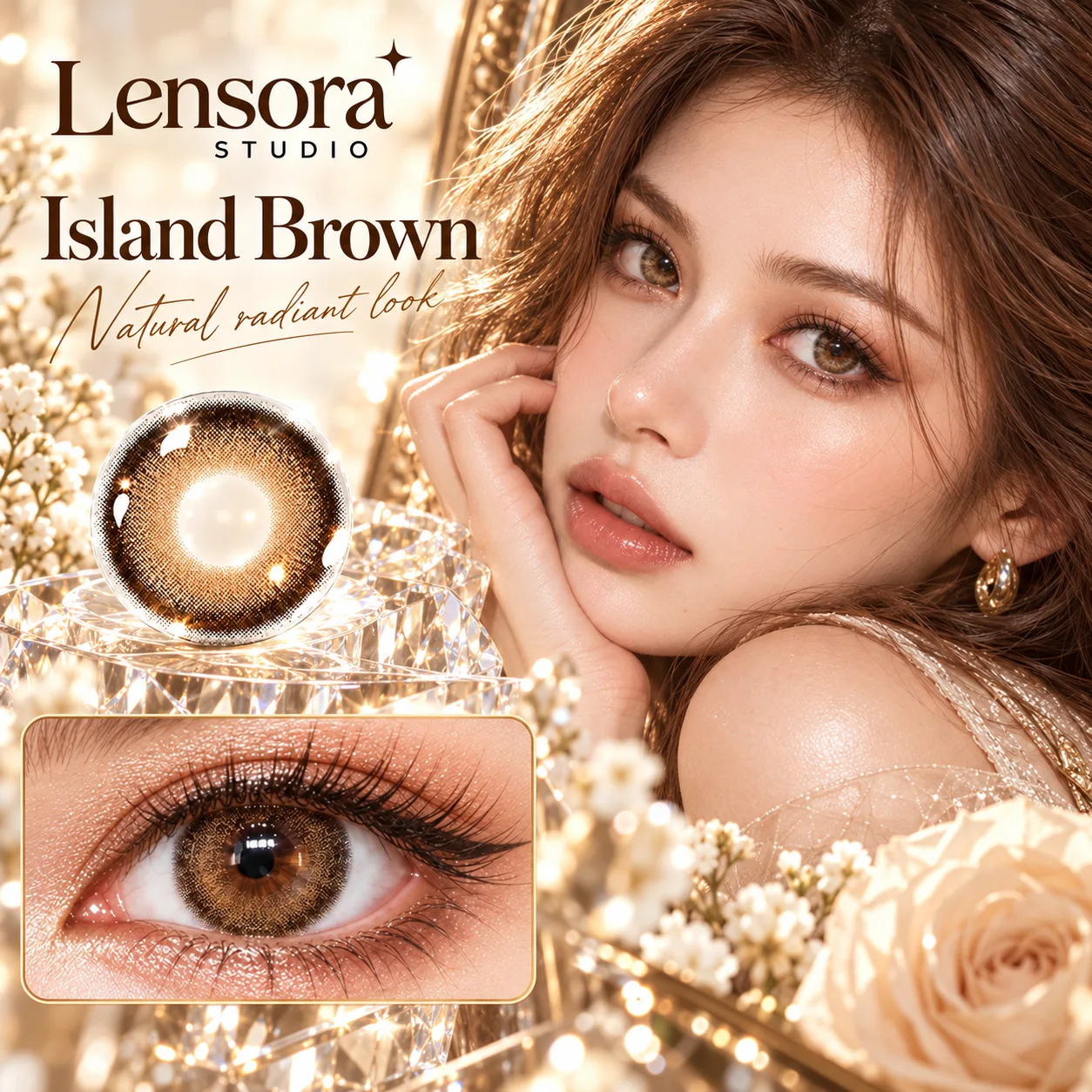 Lensora Studio Air Brown Monthly Colored Contact Lenses Brown Monthly colored contact lenses 2