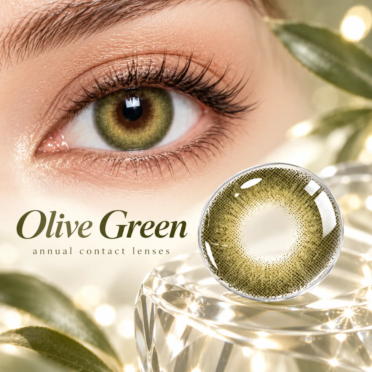 Lensora Studio Lovely Green Half-Yearly Colored Contact Lenses Green Half-Yearly colored contact lenses 2