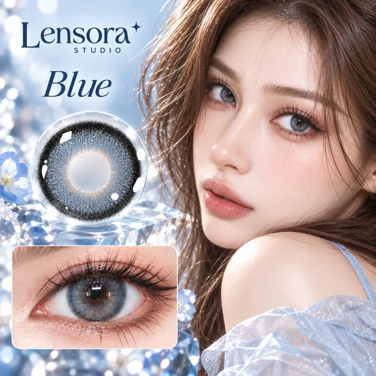 NOVA EYE After School Blue Blue Half-Yearly colored contact lenses
