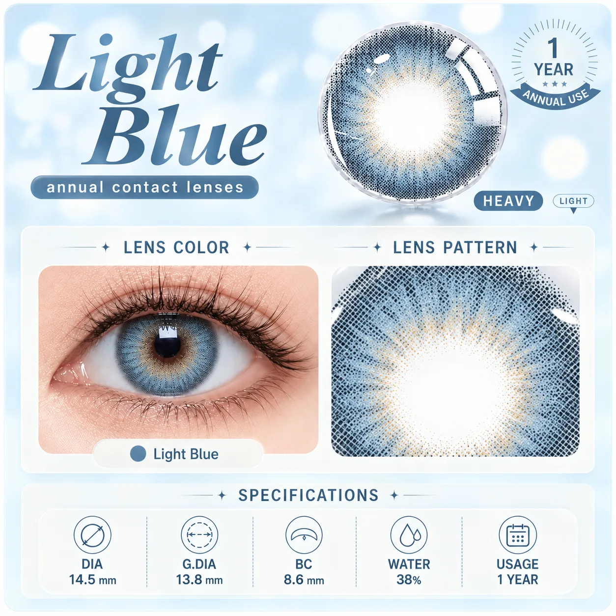NOVA EYE Flipped Blue Green Daily colored contact lenses