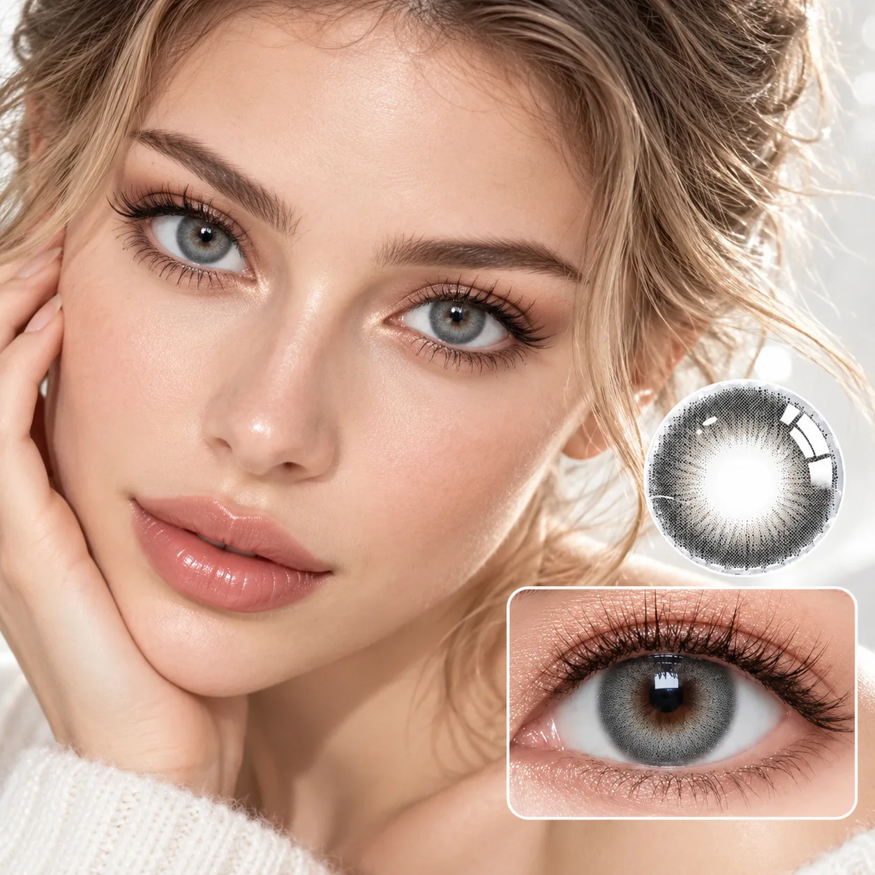 Lensora Studio Air Grey Monthly Colored Contact Lenses Grey Monthly colored contact lenses 4