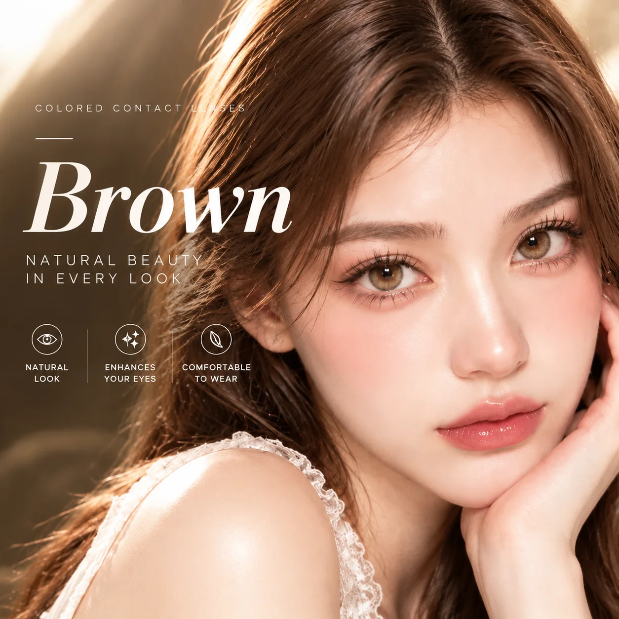 Aurea Halo Series Daily Colored Contact Lenses Brown Daily colored contact lenses 2