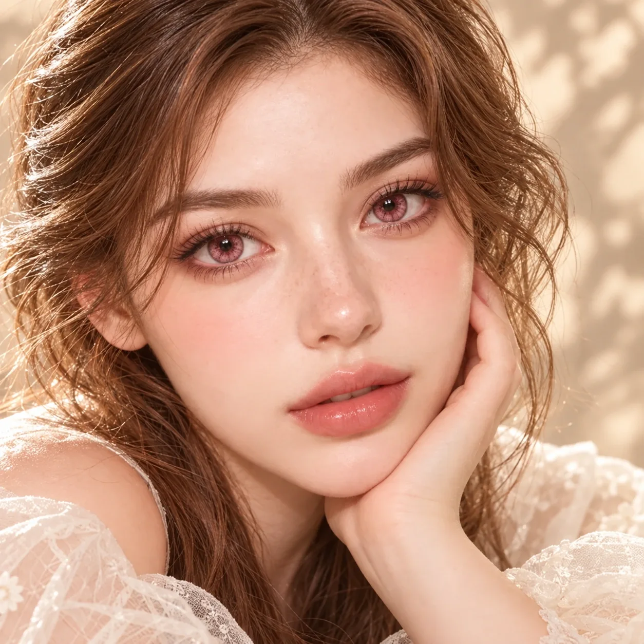 Lensora Studio Island Pink Monthly Colored Contact Lenses Blue Monthly colored contact lenses 4