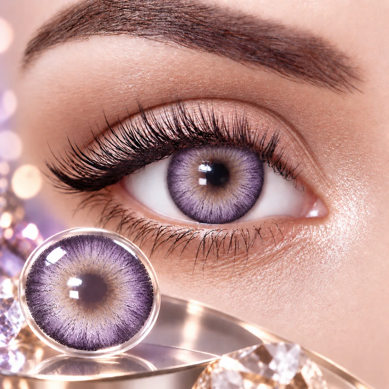 Lensora Studio Air Purple Monthly Colored Contact Lenses Purple Monthly colored contact lenses