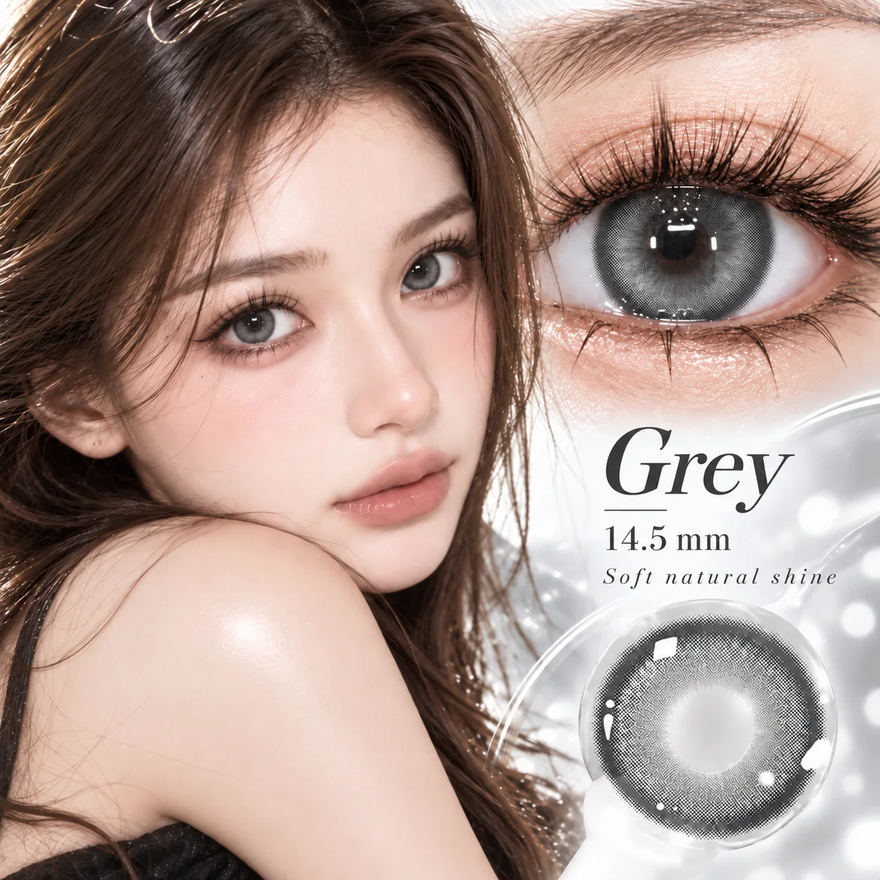 NOVA EYE After School Grey Daily Colored Contact Lenses Grey Daily colored contact lenses