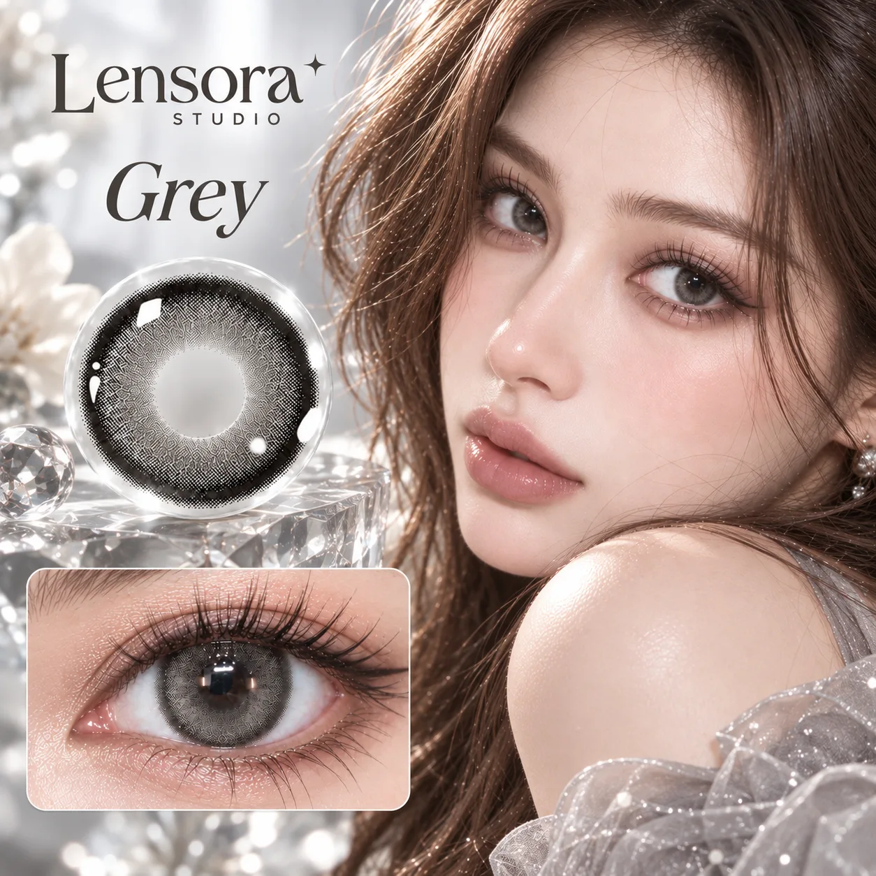 Aurea Dollydream Grey Grey Half-Yearly colored contact lenses