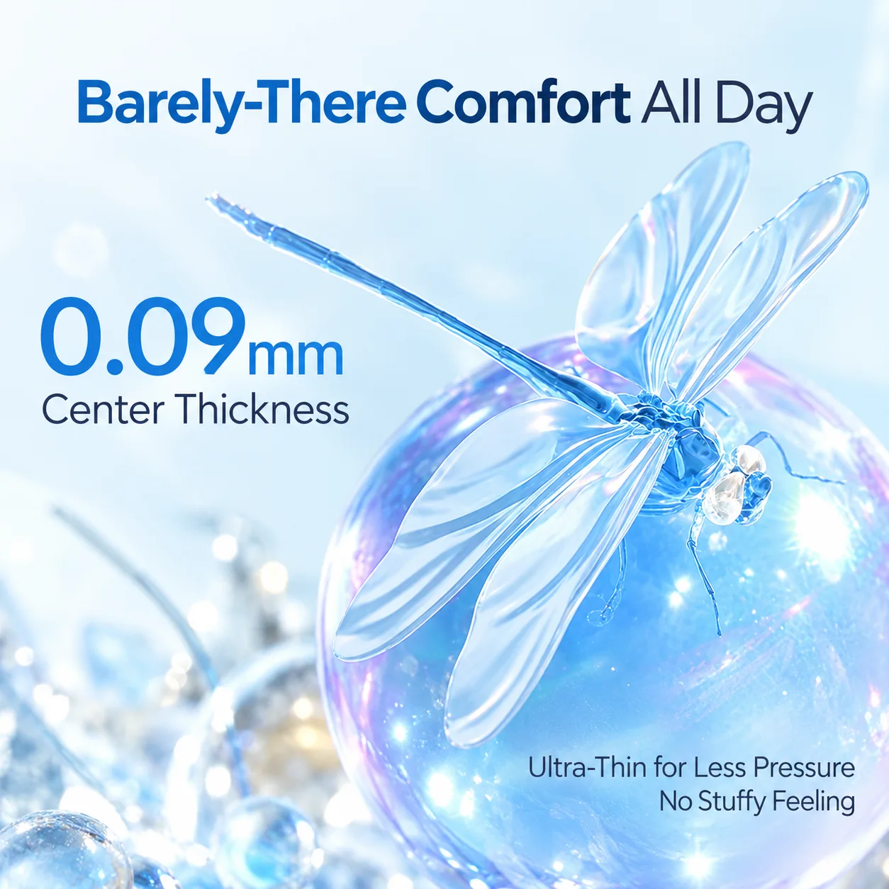 Lensora Clear Daily Contact Lenses Daily Contact Lenses 55% Water 14.2mm Clear Daily colored contact lenses 5