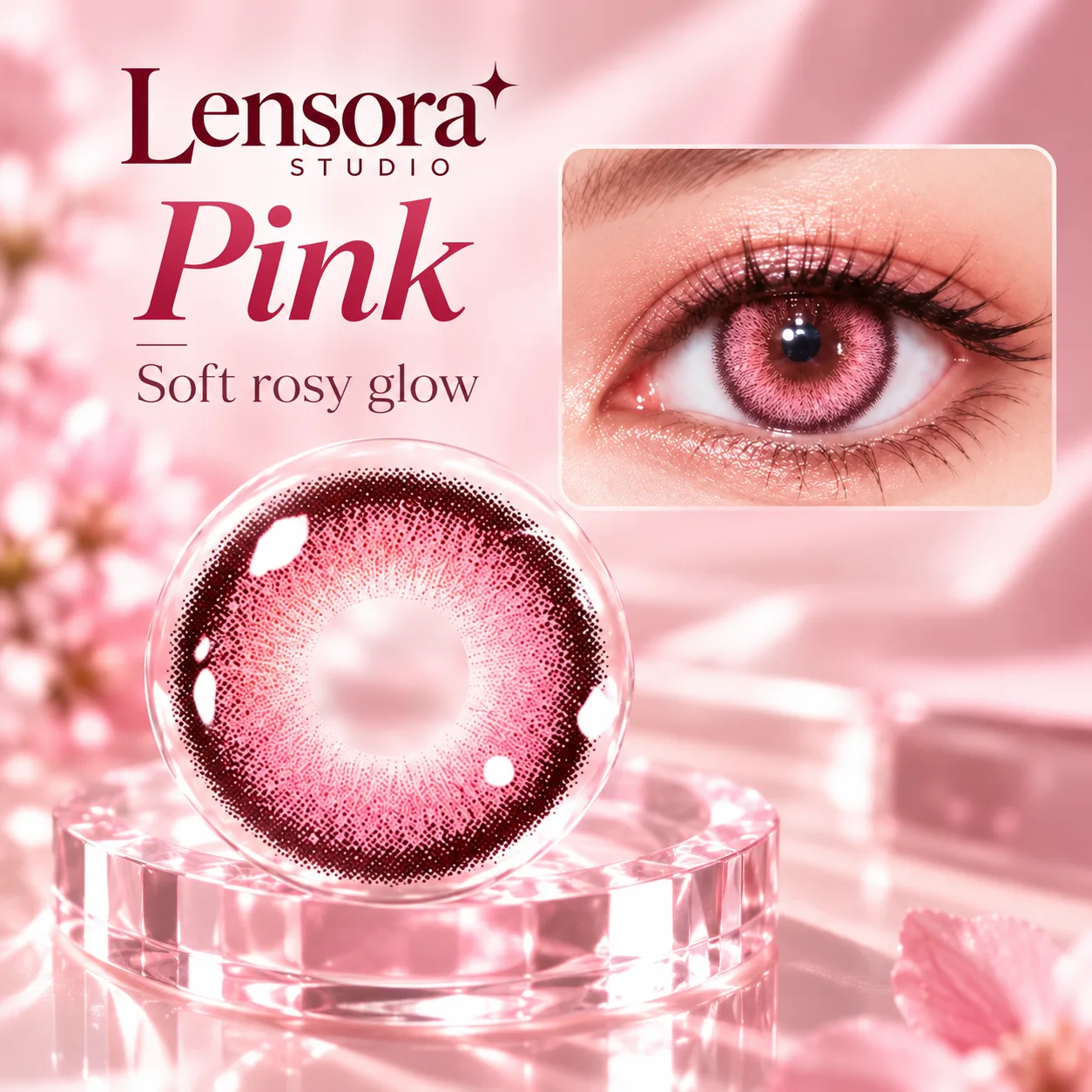 NOVA EYE Flipped Pink Half-Yearly Colored Contact Lenses Pink Half-Yearly colored contact lenses 2