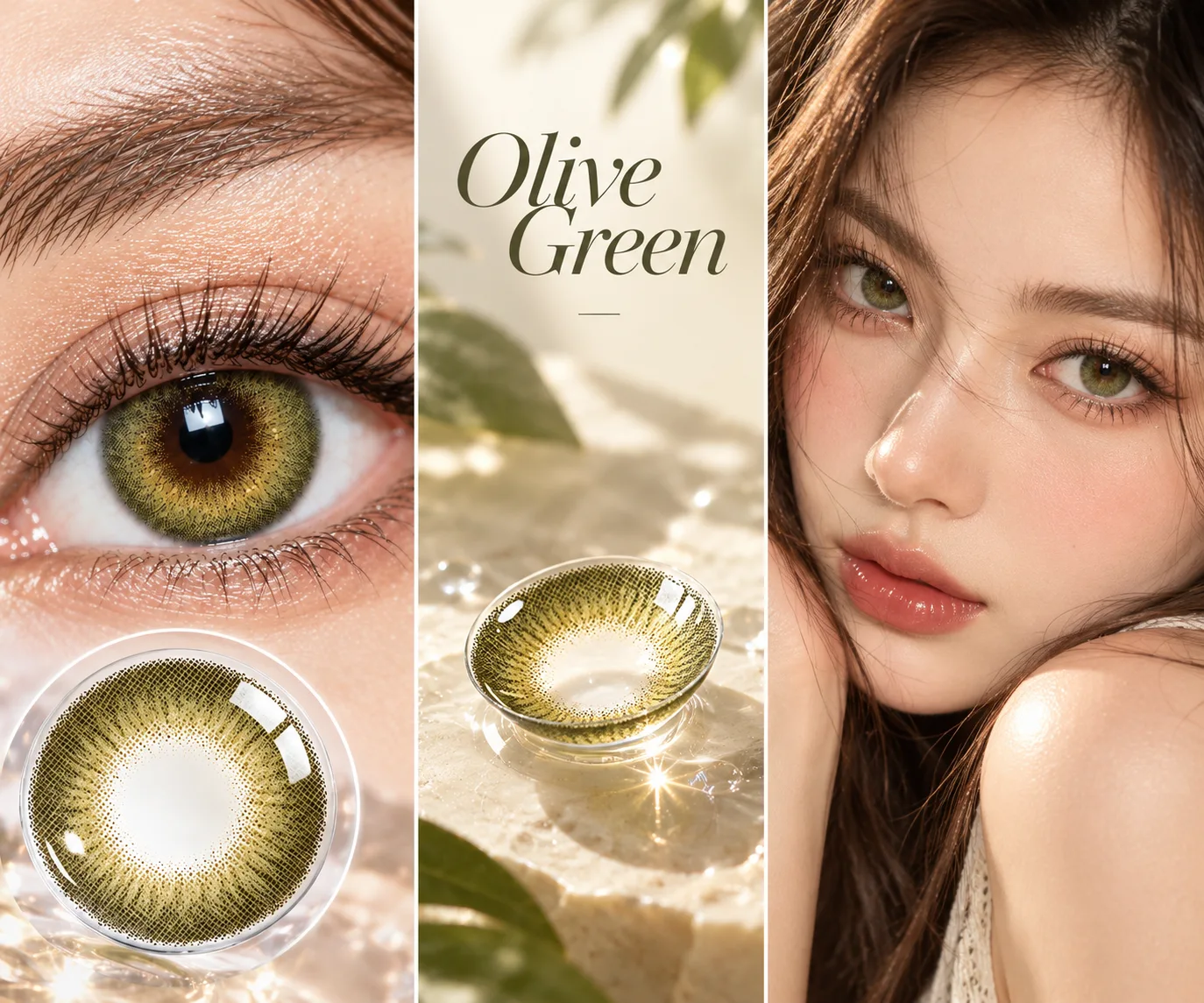 Lensora Studio Lovely Green Half-Yearly Colored Contact Lenses Green Half-Yearly colored contact lenses 3
