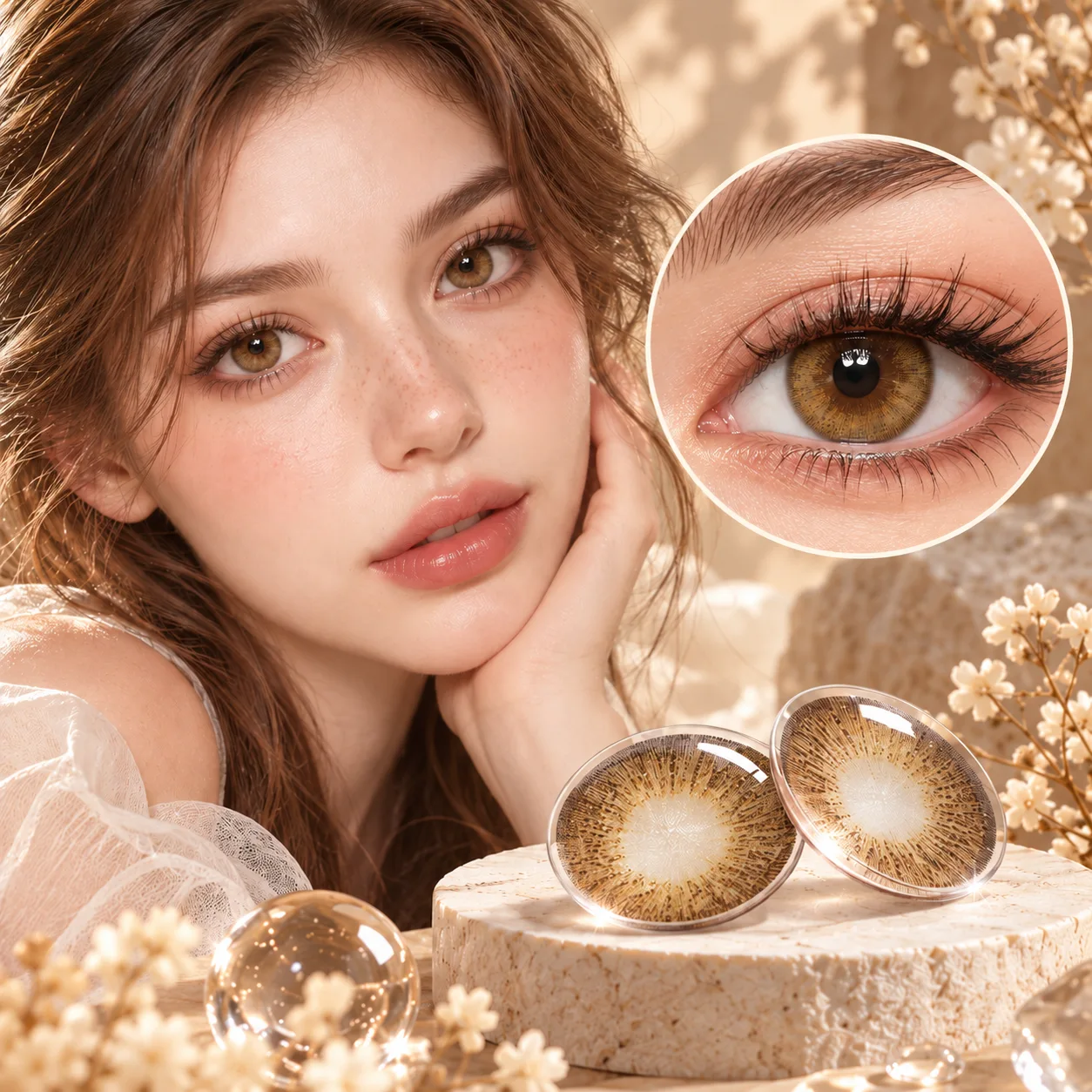Aurea Dollydream Chocolate Brown Monthly Colored Contact Lenses Purple Monthly colored contact lenses