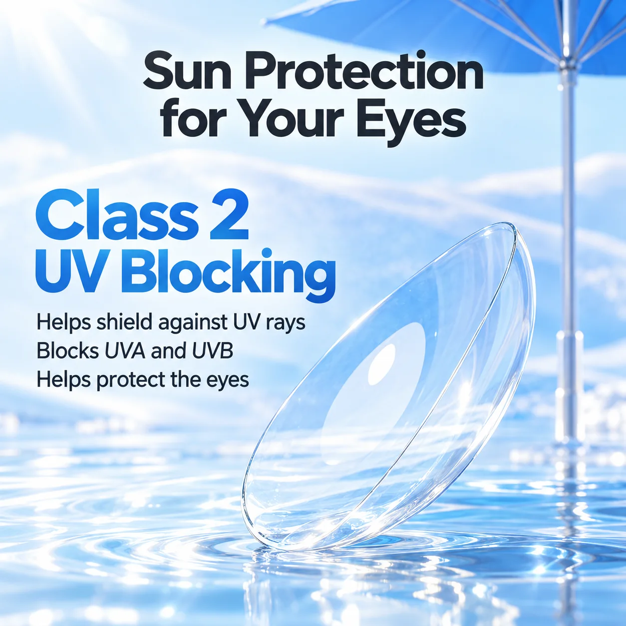 Lensora Clear Daily Contact Lenses Daily Contact Lenses 55% Water 14.2mm Clear Daily colored contact lenses 2