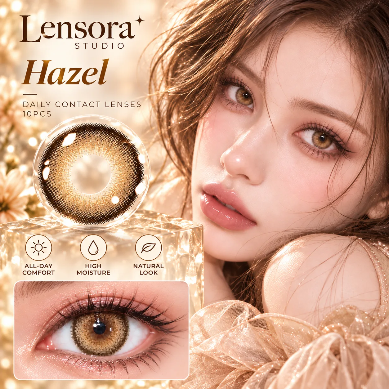Aurea Dollydream Hazel Hazel Half-Yearly colored contact lenses