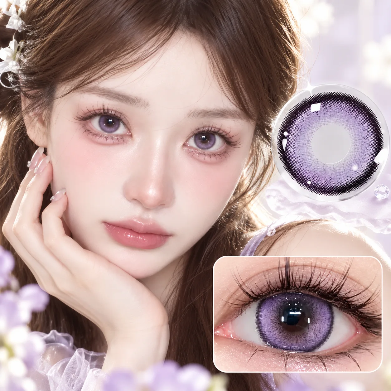 NOVA EYE After School Purple Daily Colored Contact Lenses Purple Daily colored contact lenses 4