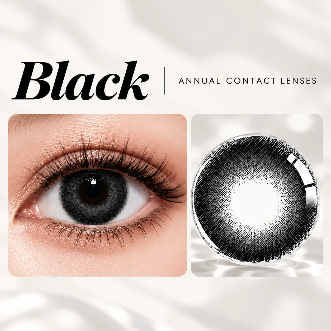 NOVA EYE After School Black Black Daily colored contact lenses 3