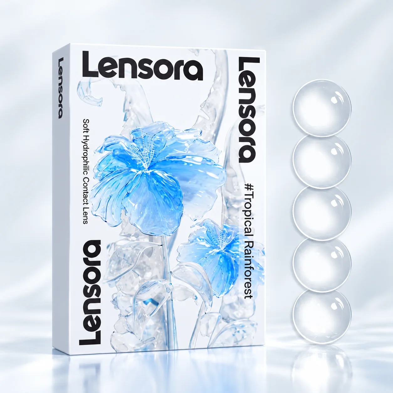 Lensora Clear Daily Contact Lenses Daily Contact Lenses 55% Water 14.5mm Clear Daily colored contact lenses