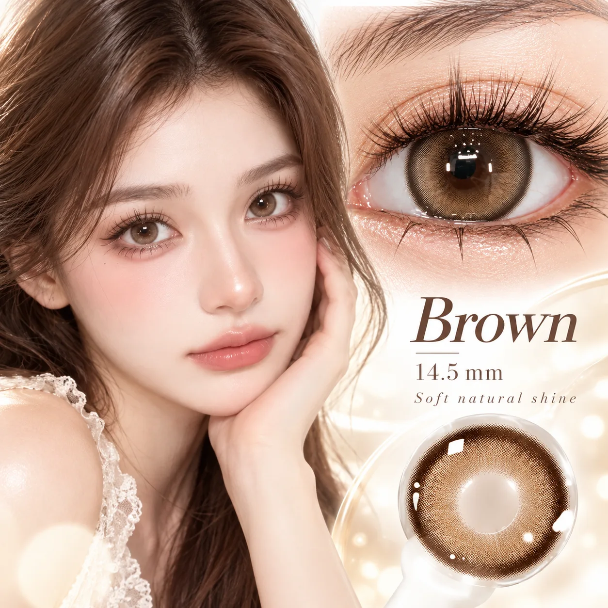 NOVA EYE Flipped Brown Daily Colored Contact Lenses Brown Daily colored contact lenses