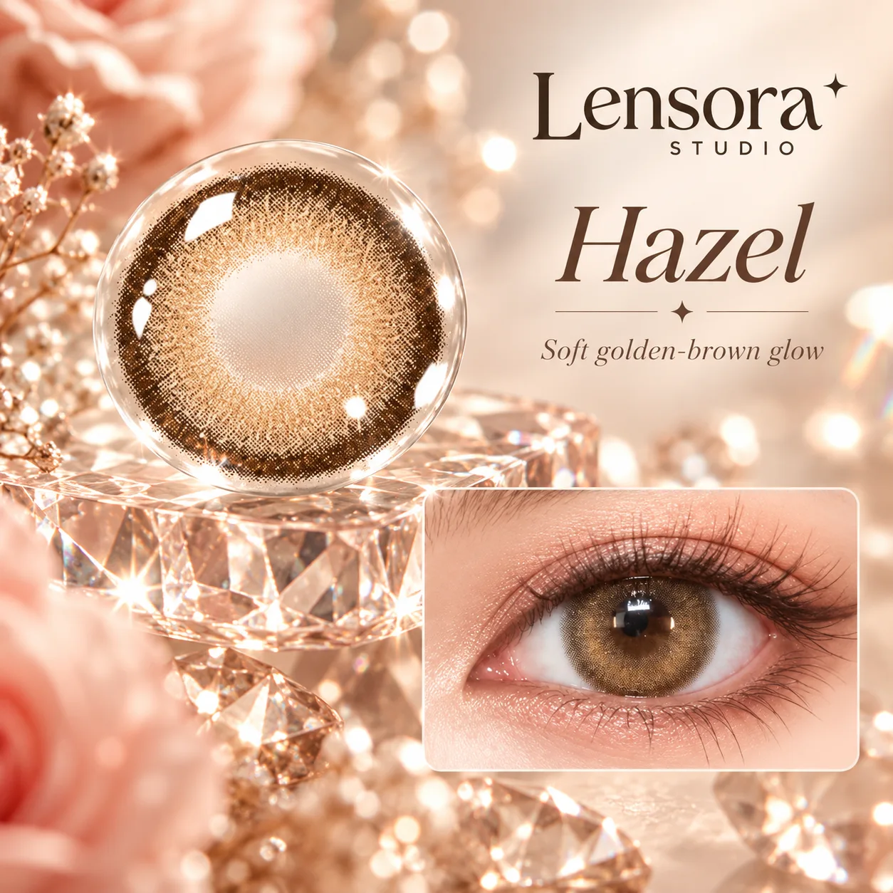 Aurea Halo Series Half-Yearly Disposable Contact Lenses Brown Daily colored contact lenses 4